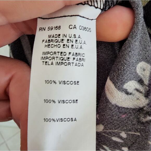 FIFTEEN TWENTY floral bell sleeve lattice front boho blouse‎ size small - Picture 8 of 9